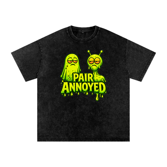 Pair Annoyed Slimed Oversized Cotton T-Shirt